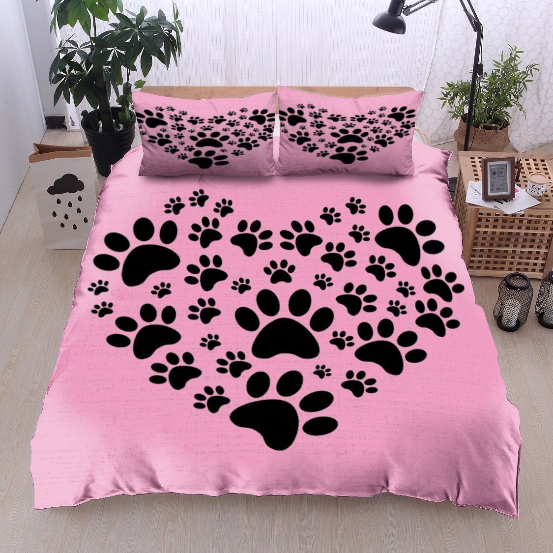Dog Paw Bedding Set