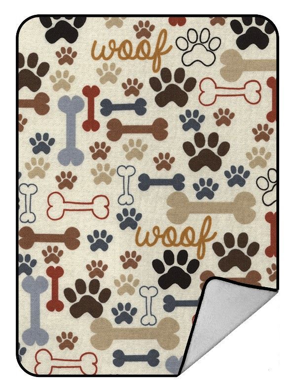 Dog Paws Sherpa Fleece Blanket