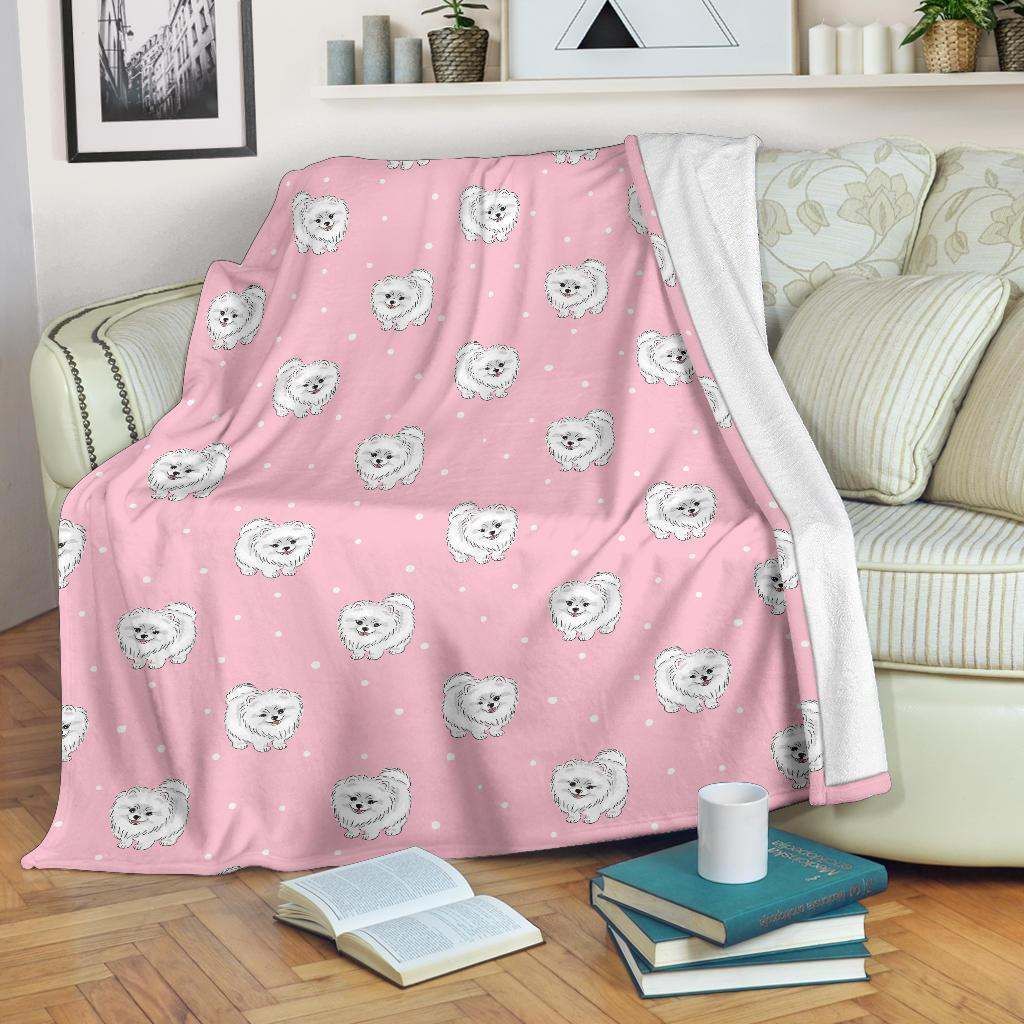 Dog Pomeranian Sherpa Fleece Blanket