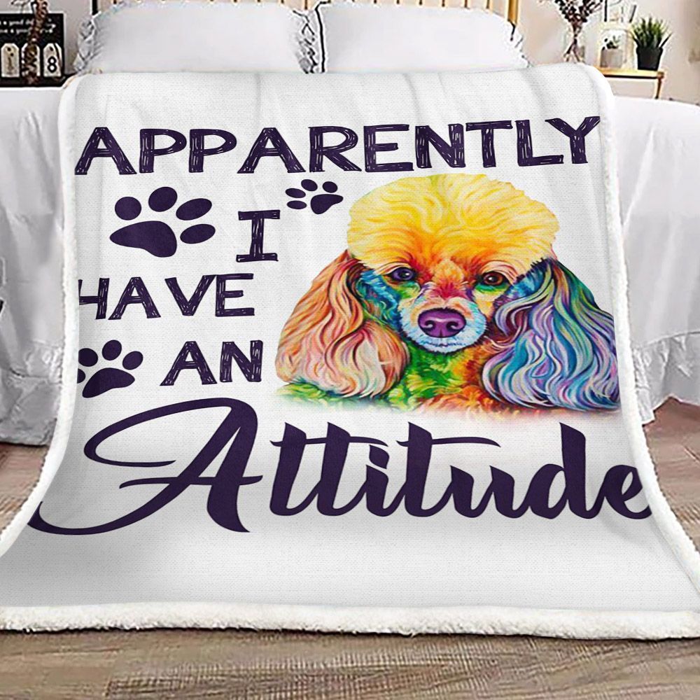 Dog Poodle Sherpa Fleece Blanket