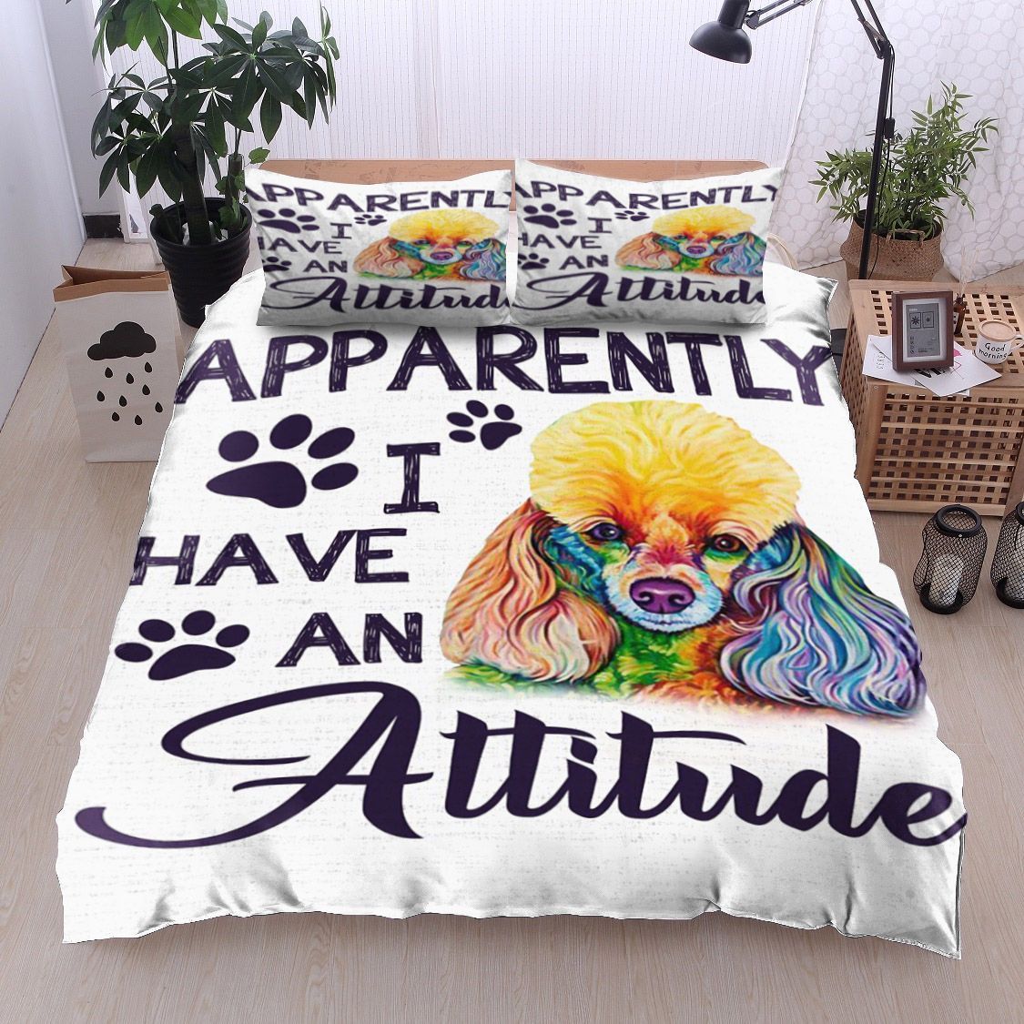 Dog Poodle Bedding Set