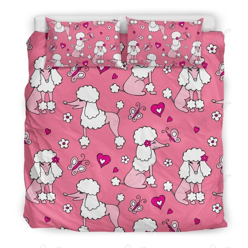 Dog Poodle Pattern Bedding Set