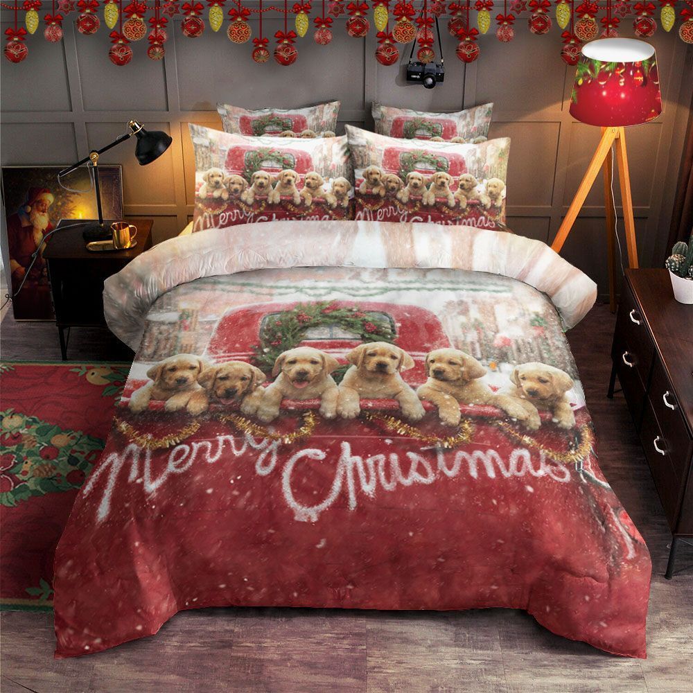 Dog Puppy Christmas Bedding Set