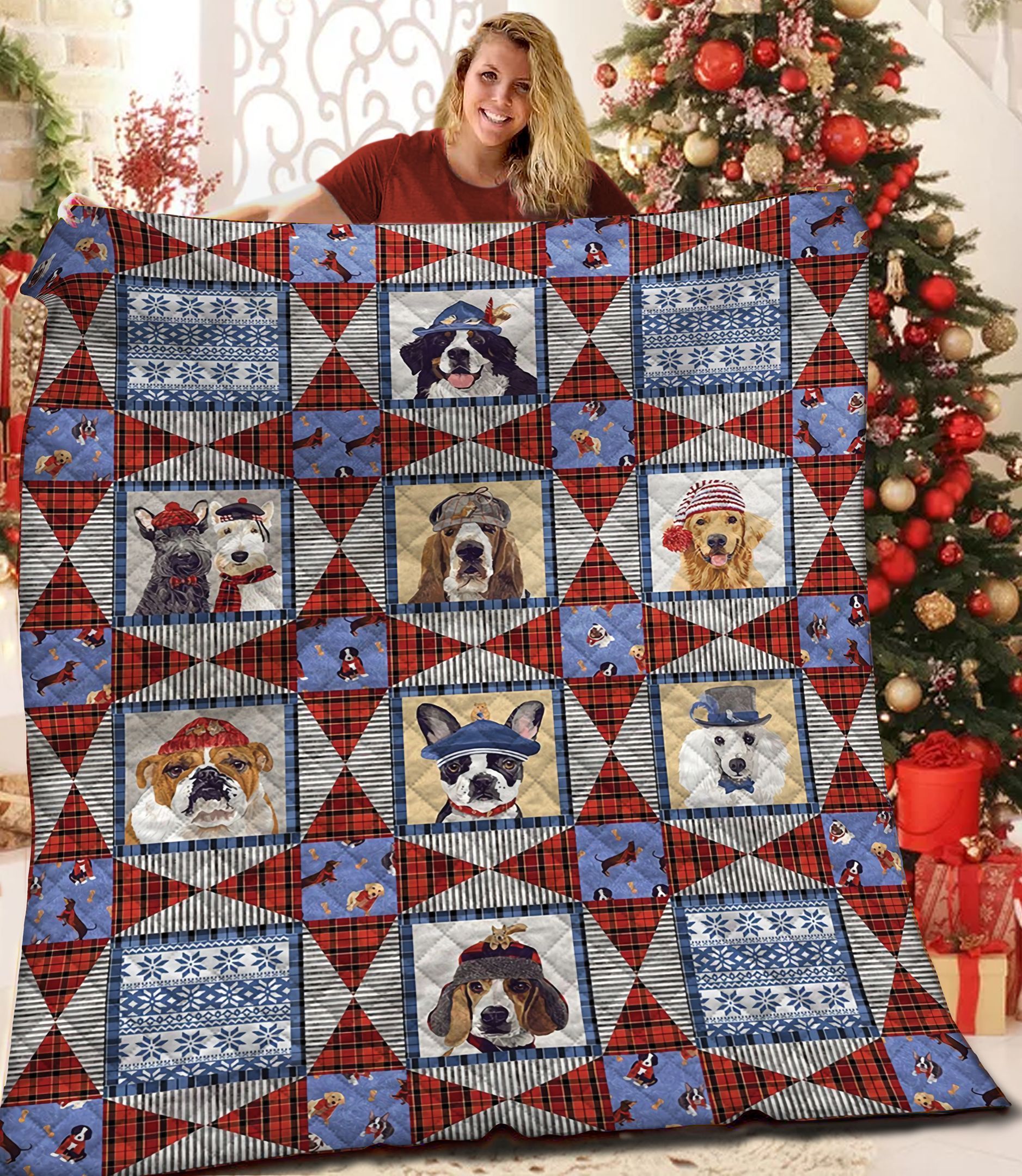 Dog Quilt Blanket BBB261012SM