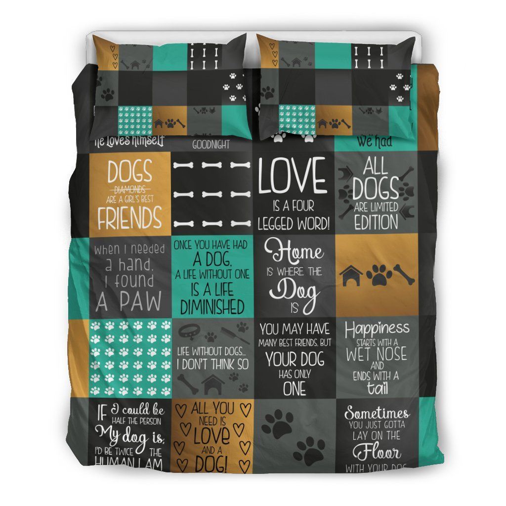 Dog Quotes Bedding Set