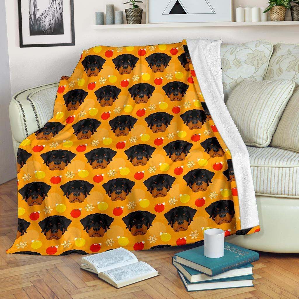 Dog Rottweiler Sherpa Fleece Blanket