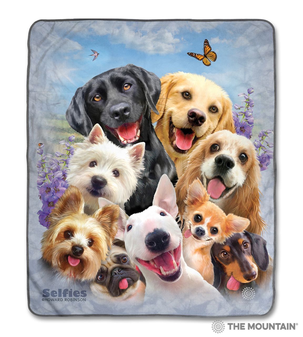 Dog Selfie Sherpa Fleece Blanket