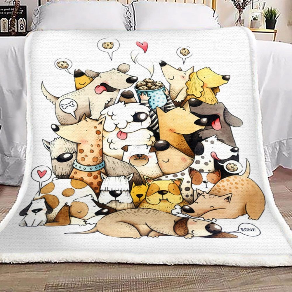 Dog Sherpa Fleece Blanket