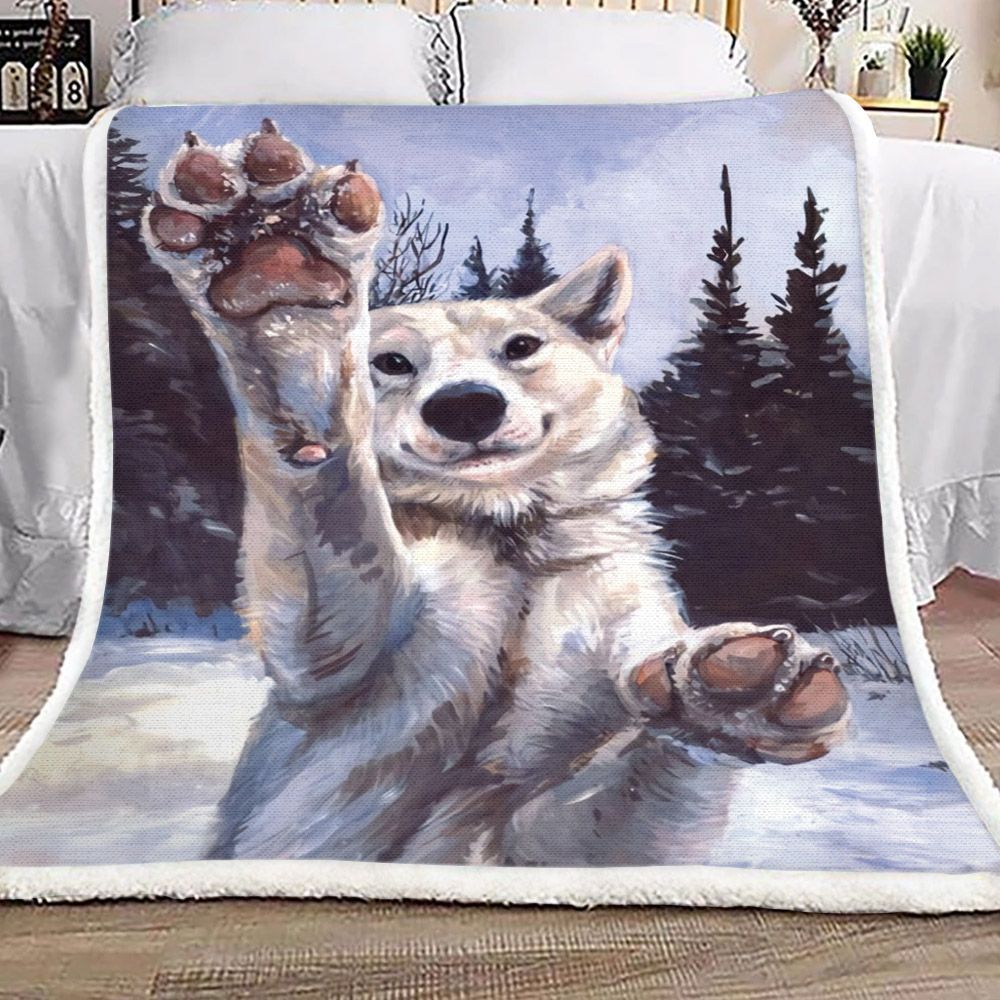 Dog Sherpa Fleece Blanket