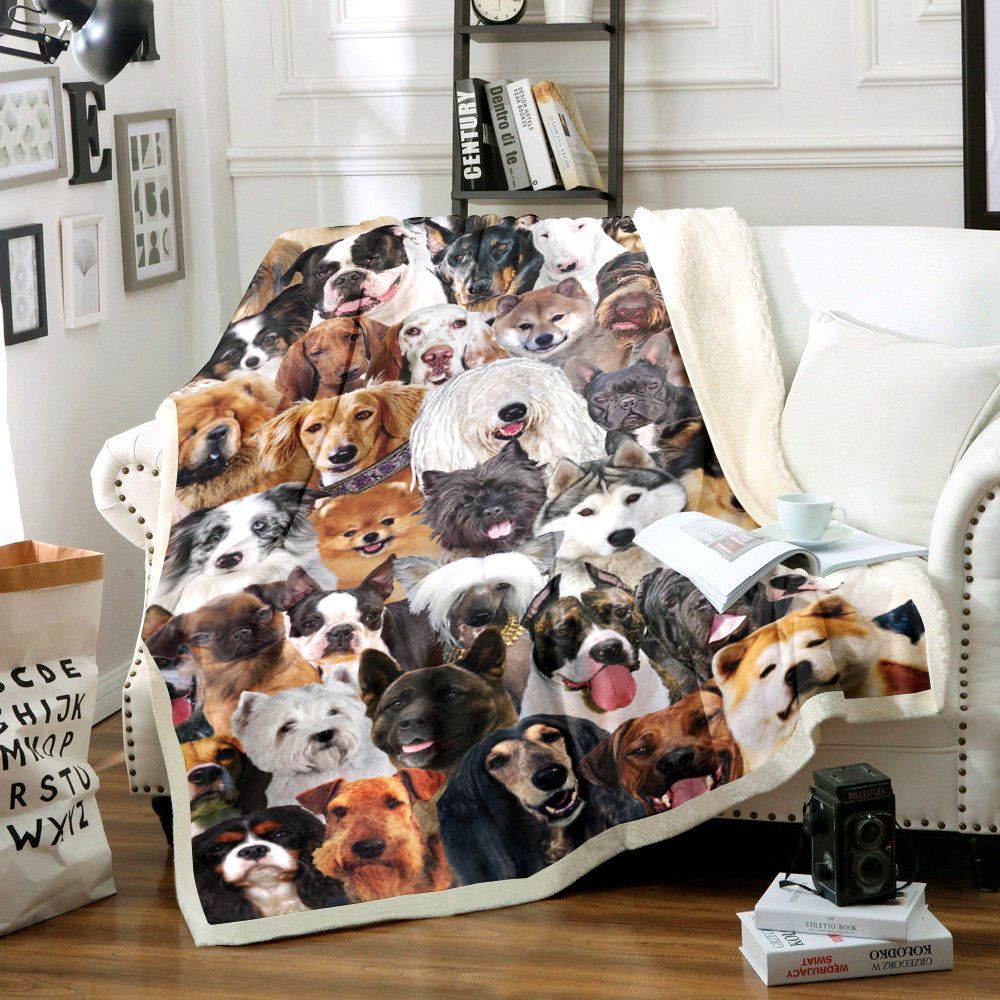 Dog Sherpa Fleece Blanket