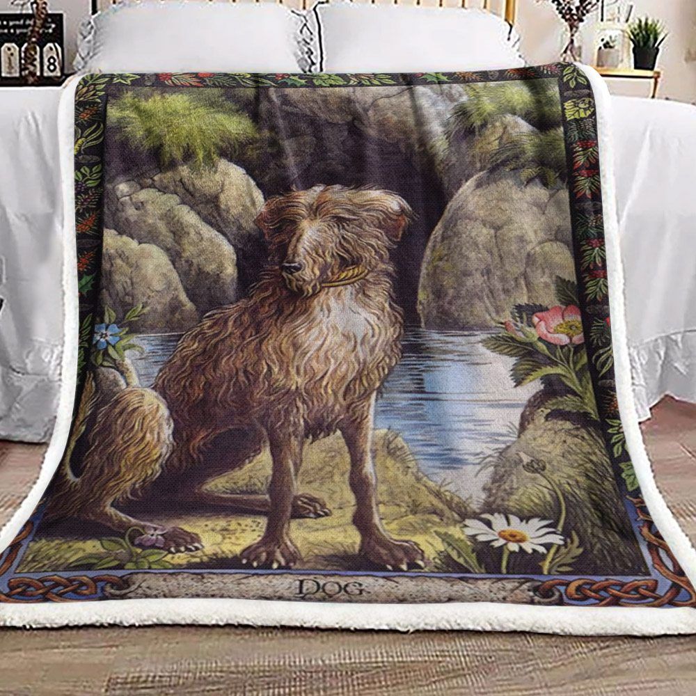 Dog Sherpa Fleece Blanket