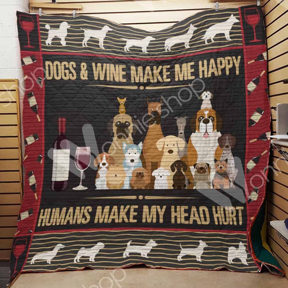 Dog Wine Quilt Blanket DHC0402772TD