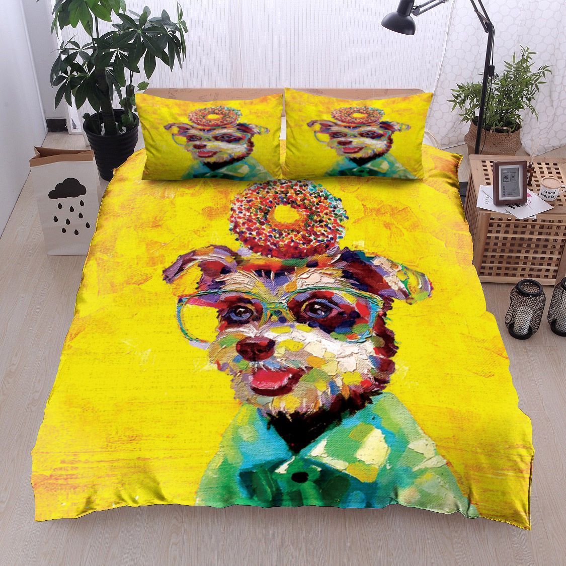 Dog With Donut Bedding Set