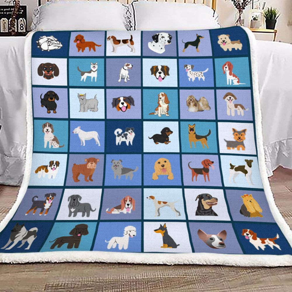 Dog Sherpa Fleece Blanket