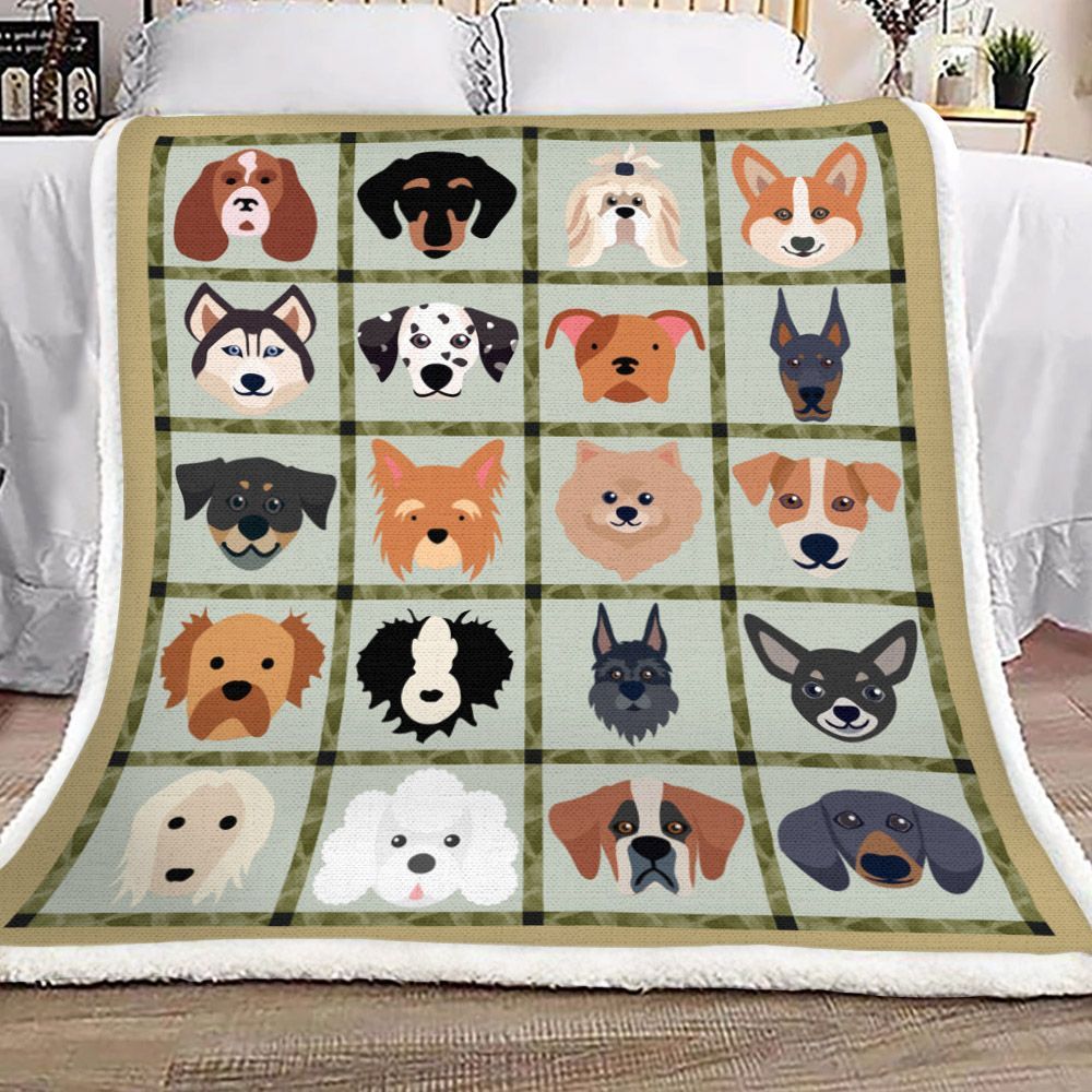Dog Sherpa Fleece Blanket