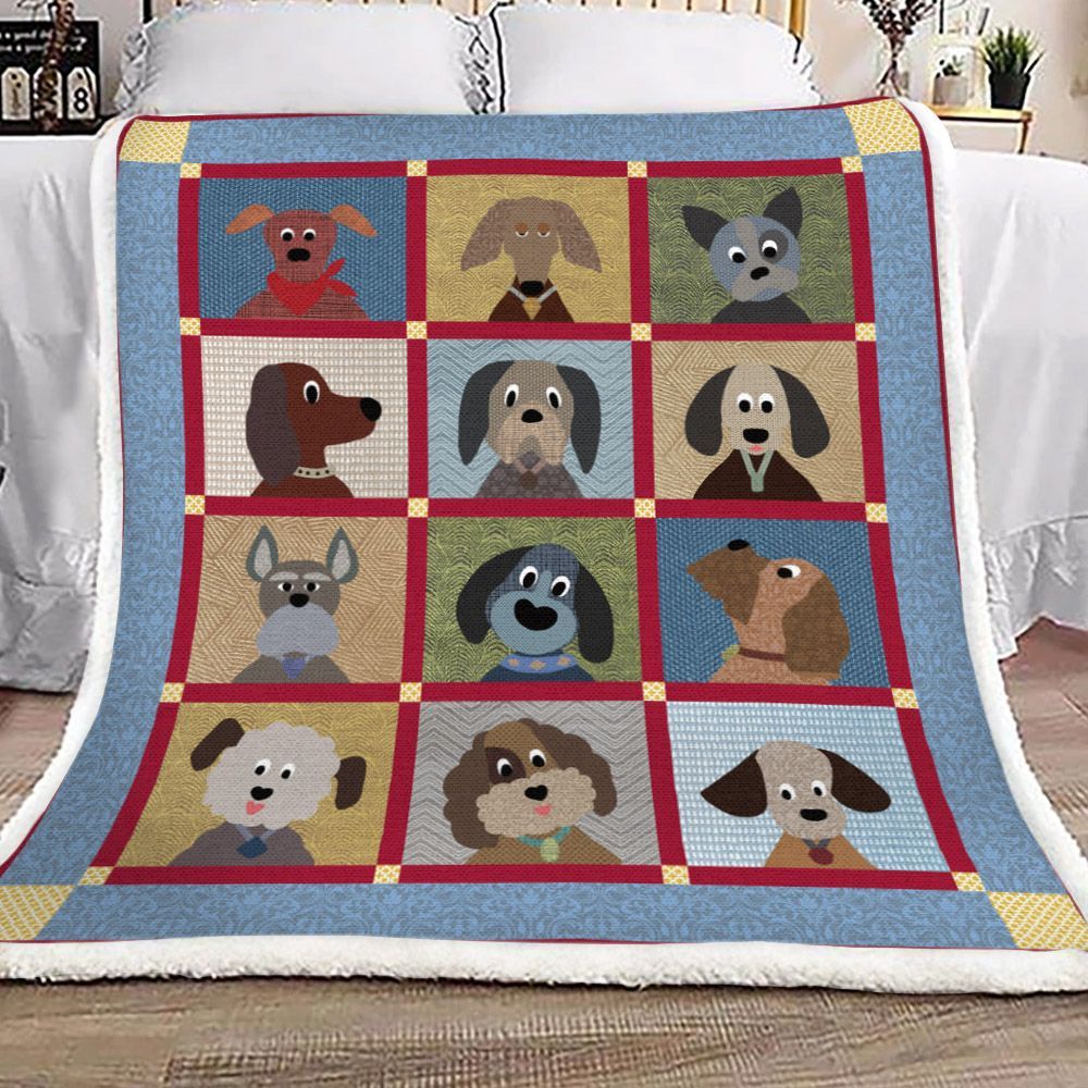 Dog Sherpa Fleece Blanket
