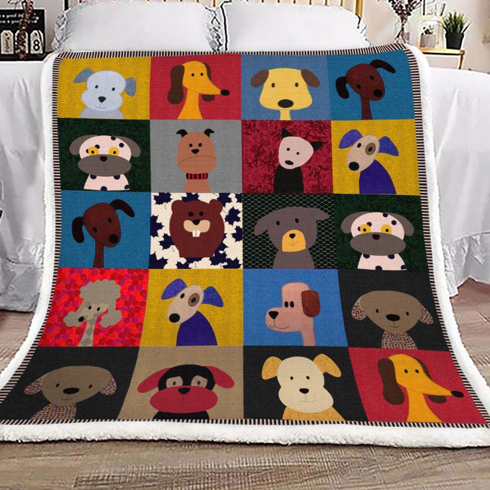 Dog Sherpa Fleece Blanket