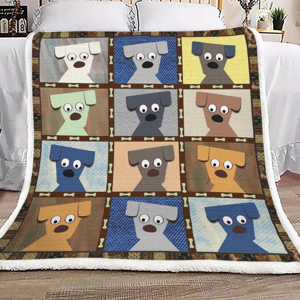 Dog Sherpa Fleece Blanket