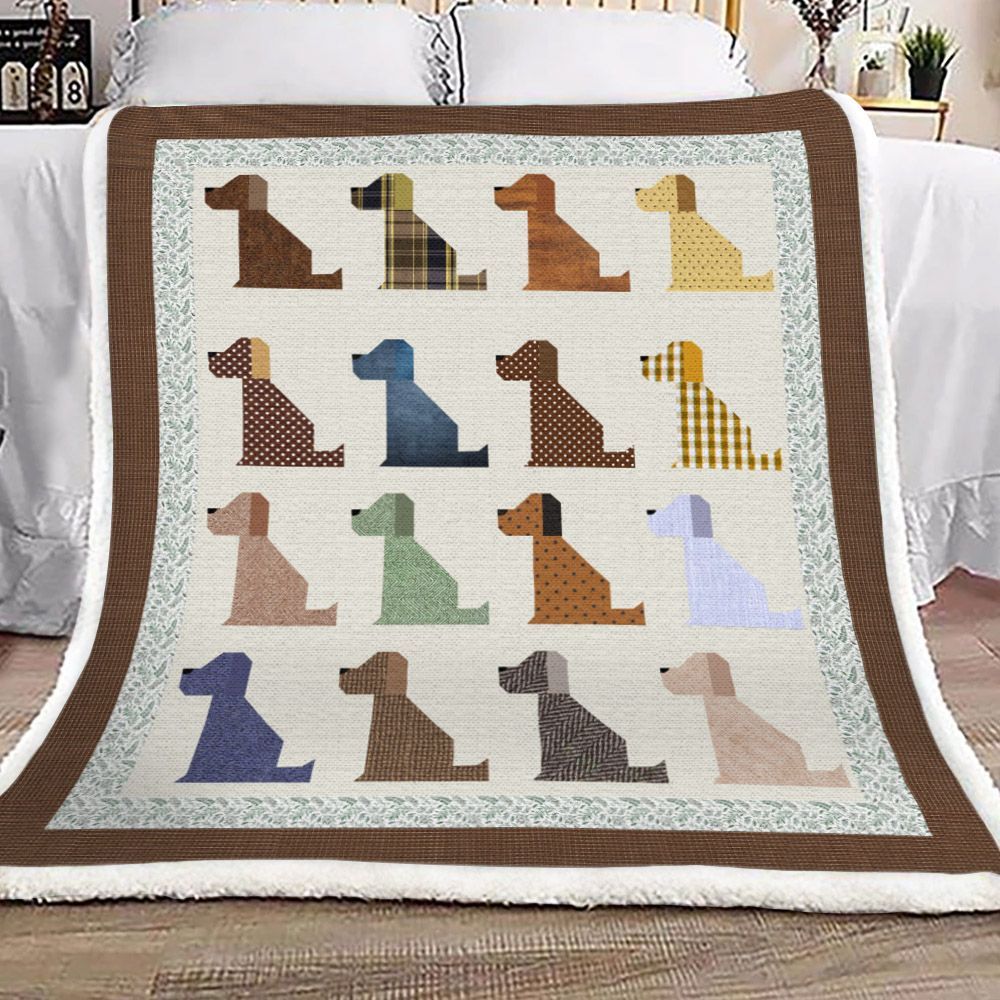 Dog Sherpa Fleece Blanket
