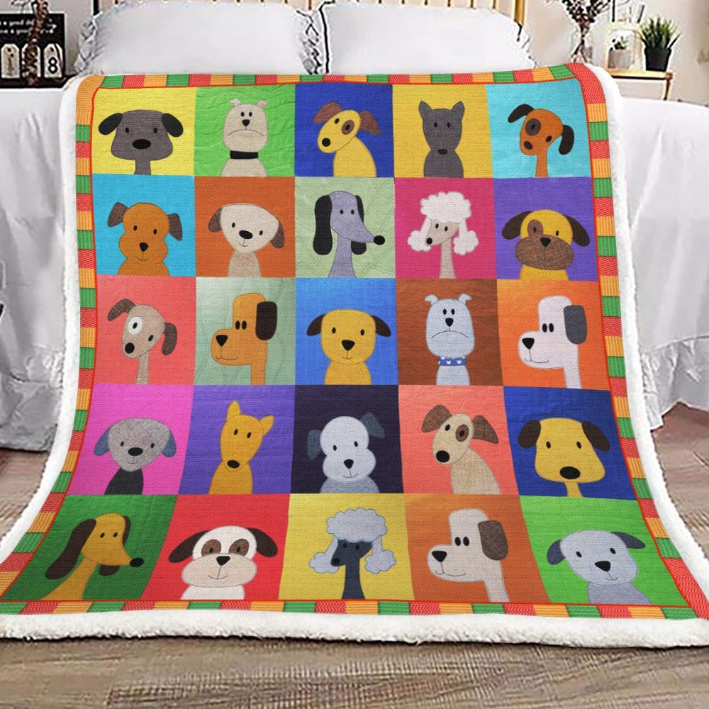 Dog Sherpa Fleece Blanket