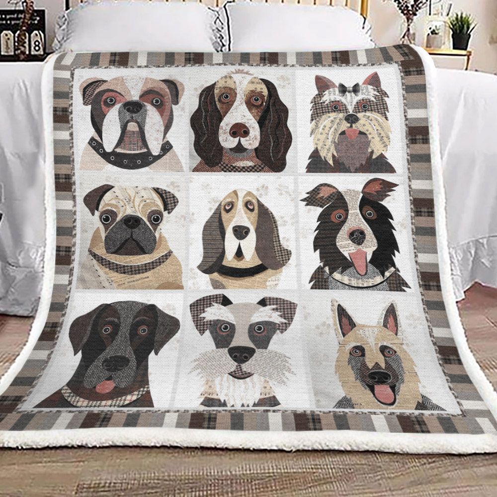 Dog Sherpa Fleece Blanket