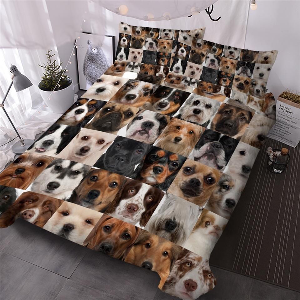 Doggie Collage Bedding Set
