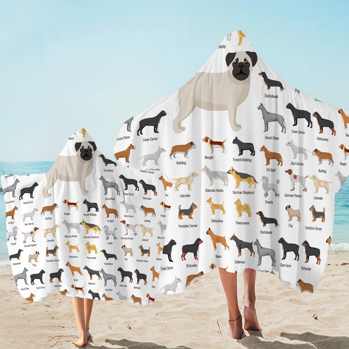 Doggies Almanac Collection Printed Hooded Towel