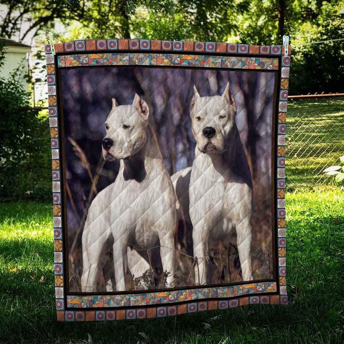 Dogo Argentino Together Quilt Blanket Dhc09122031Dd