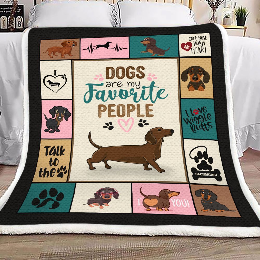 Dogs Are My Favorite People Fleece Blanket