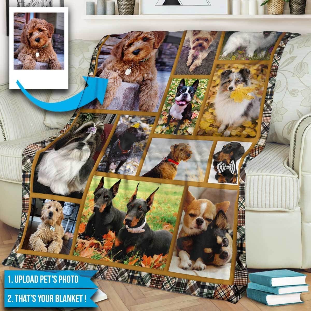 Dogs Sherpa Fleece Blanket