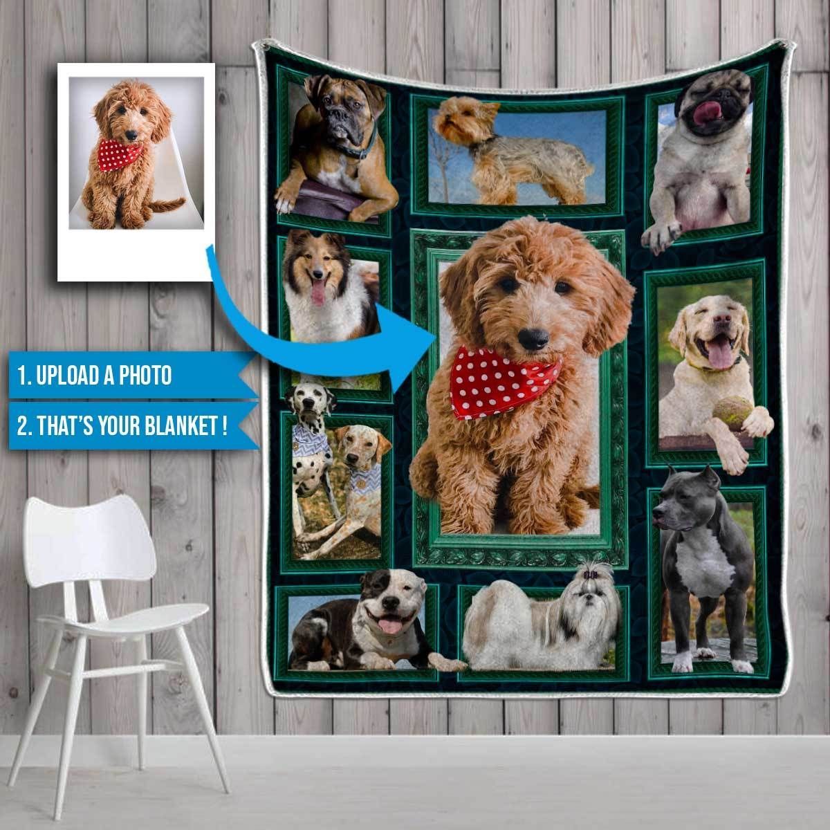 Dogs Sherpa Fleece Blanket