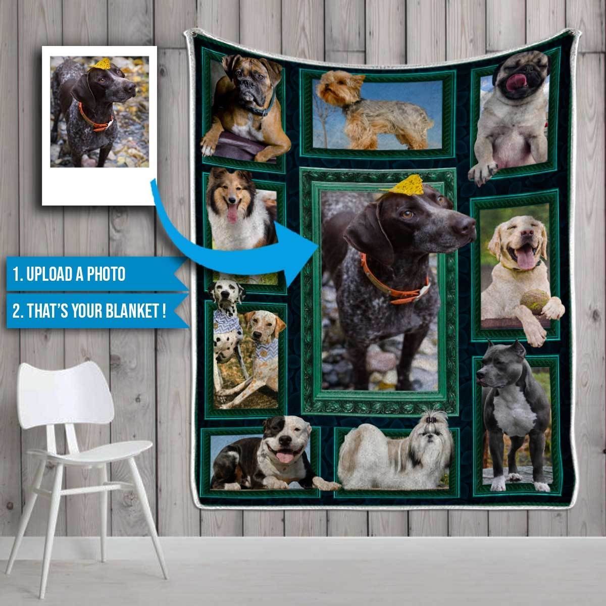 Dogs Sherpa Fleece Blanket