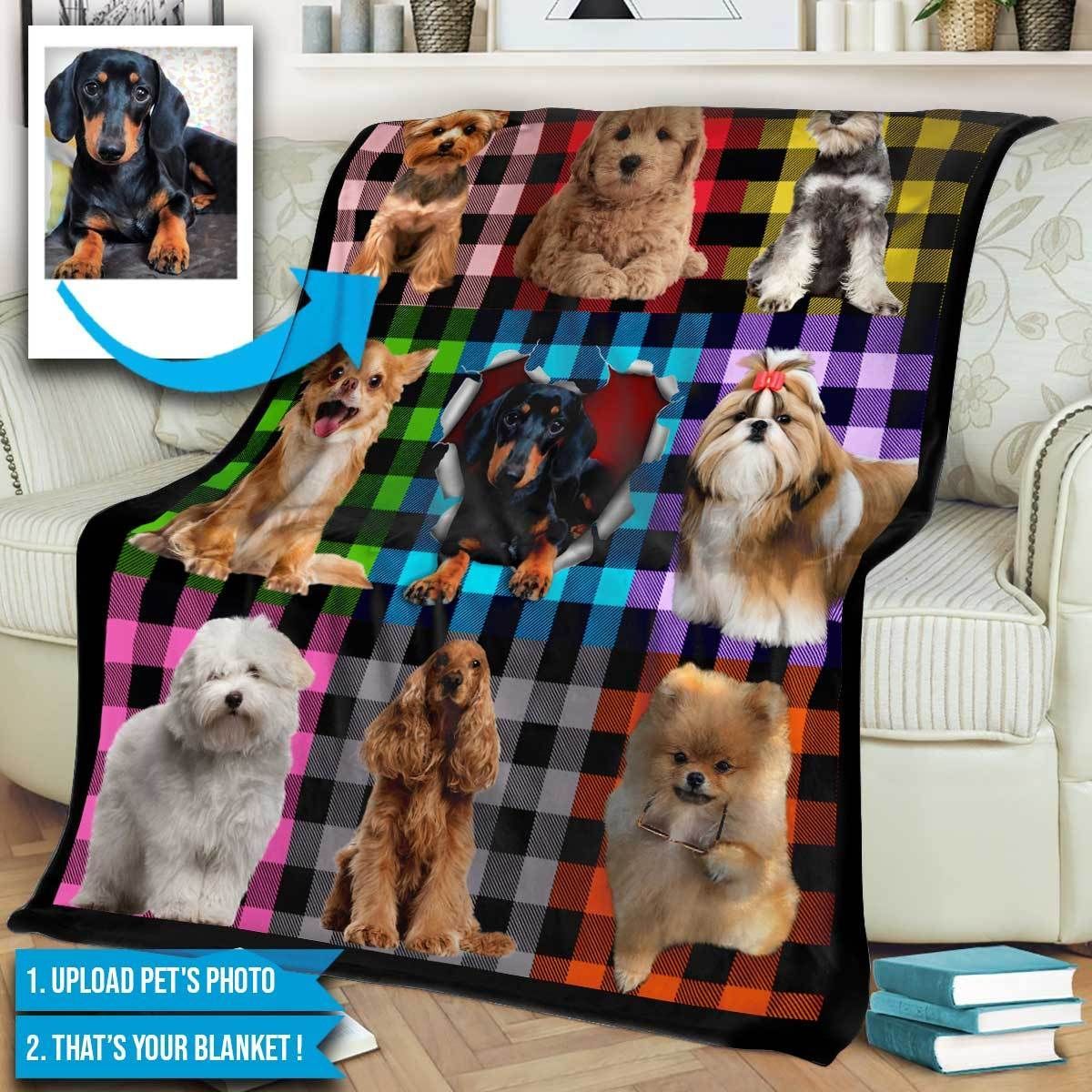 Dogs Sherpa Fleece Blanket