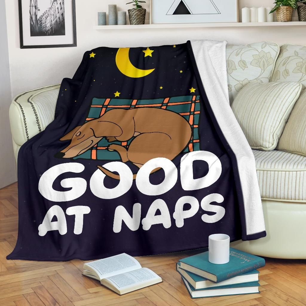 Dogs Good At Naps Sherpa Fleece Blanket