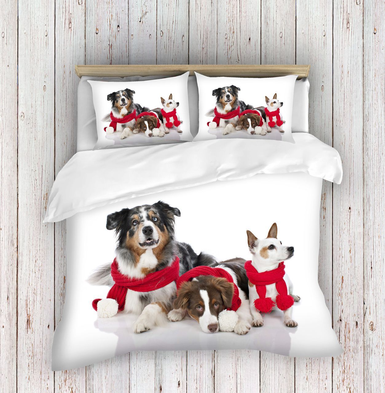 Dogs In Scarf Bedding Set