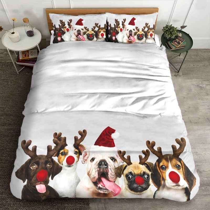 Dogs Merry Christmas Bedding Set