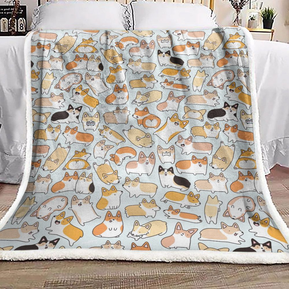 Dogs Sherpa Fleece Blanket