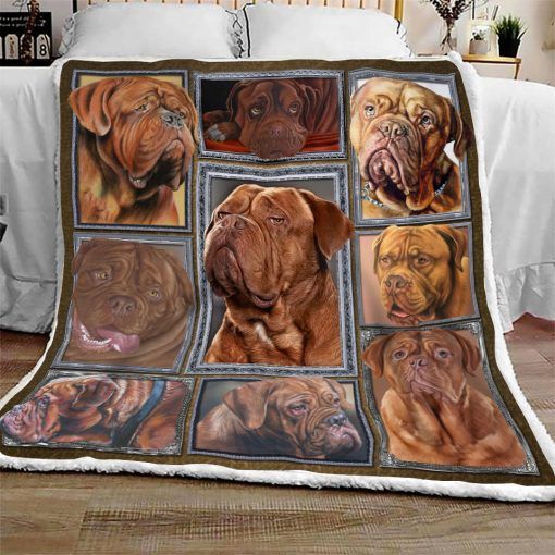 Dogue De Bordeaux Sherpa Fleece Blanket
