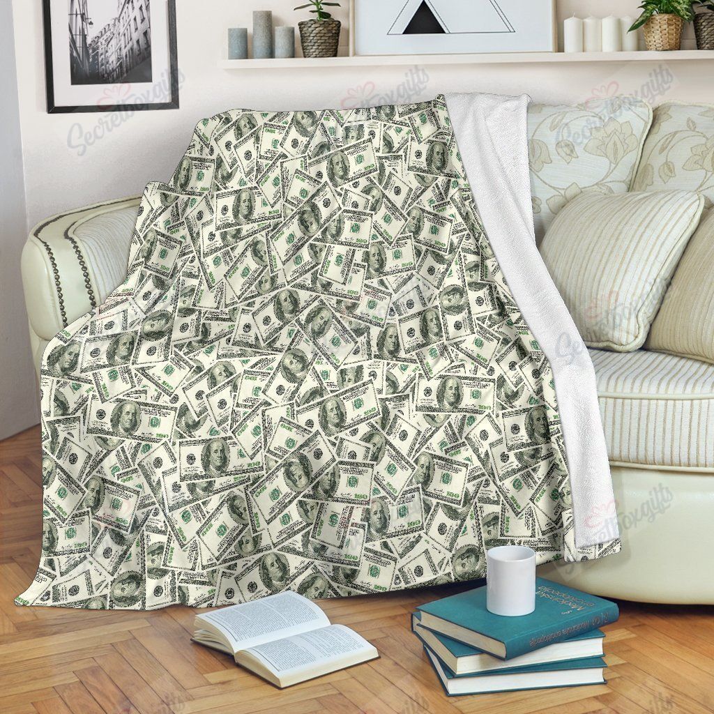 Dollar Money Fleece Blanket
