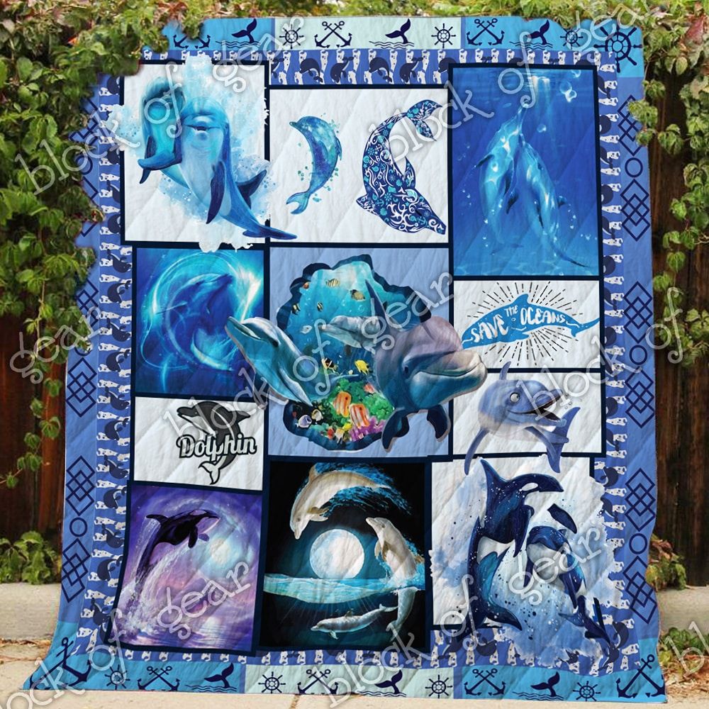 Dolphin 01 Dolphin 1012 Quilt Blanket Christmas Christmas Gifts Merry Christmas Holiday Gifts Gift Dhc03011703Dd