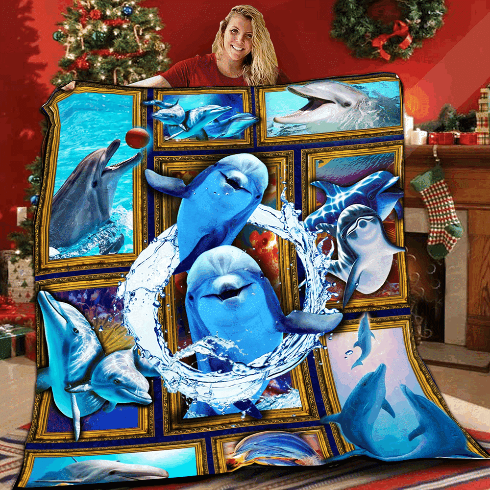 Dolphin 02 Dolphin L0455 Quilt Blanket Christmas Christmas Gifts Merry Christmas Holiday Gifts Gift Dhc03011702Dd
