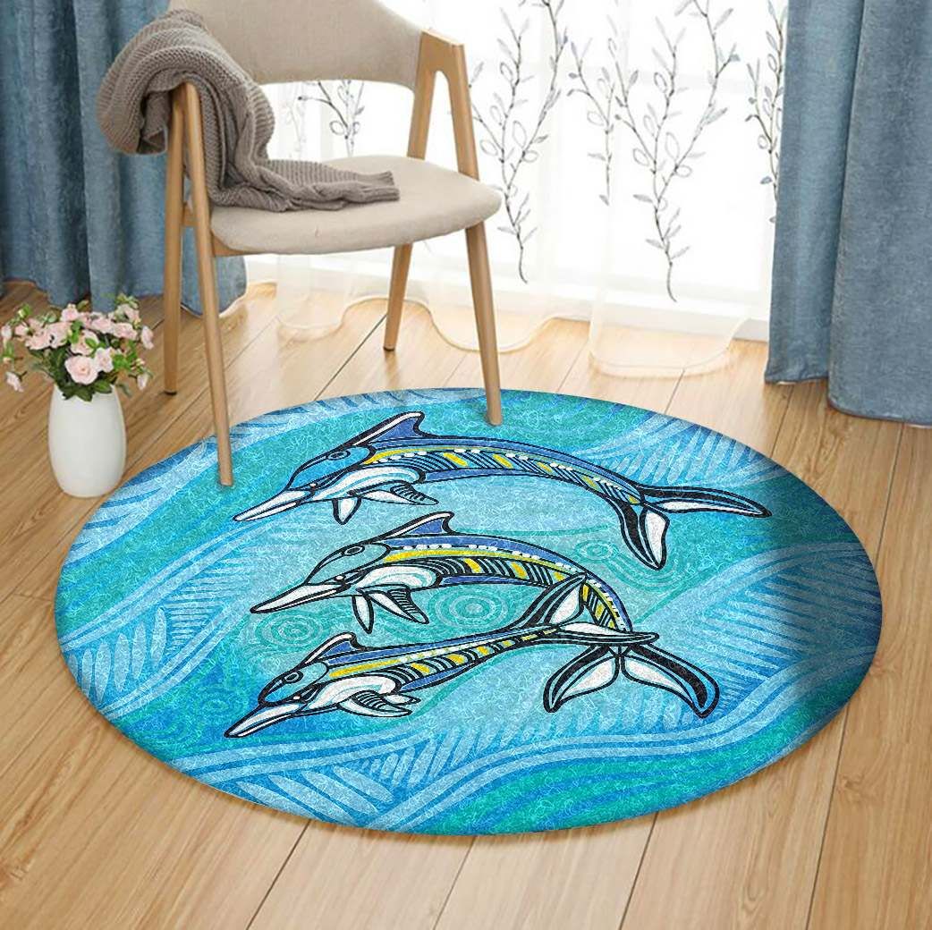 Dolphin Round Carpet