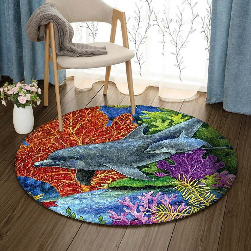 Dolphin Round Carpet