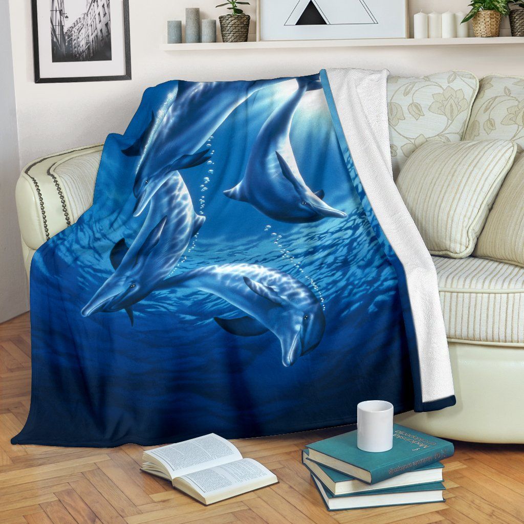 Dolphin Sherpa Fleece Blanket