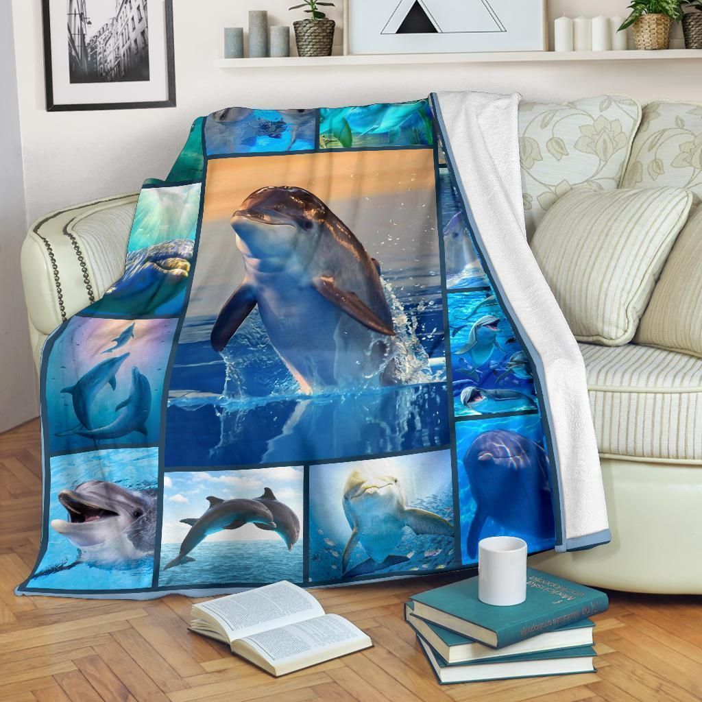 Dolphin Sherpa Fleece Blanket