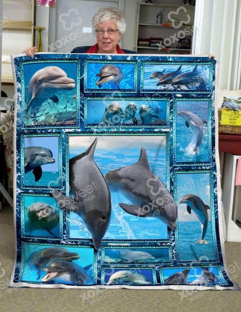 Dolphin Sherpa Fleece Blanket