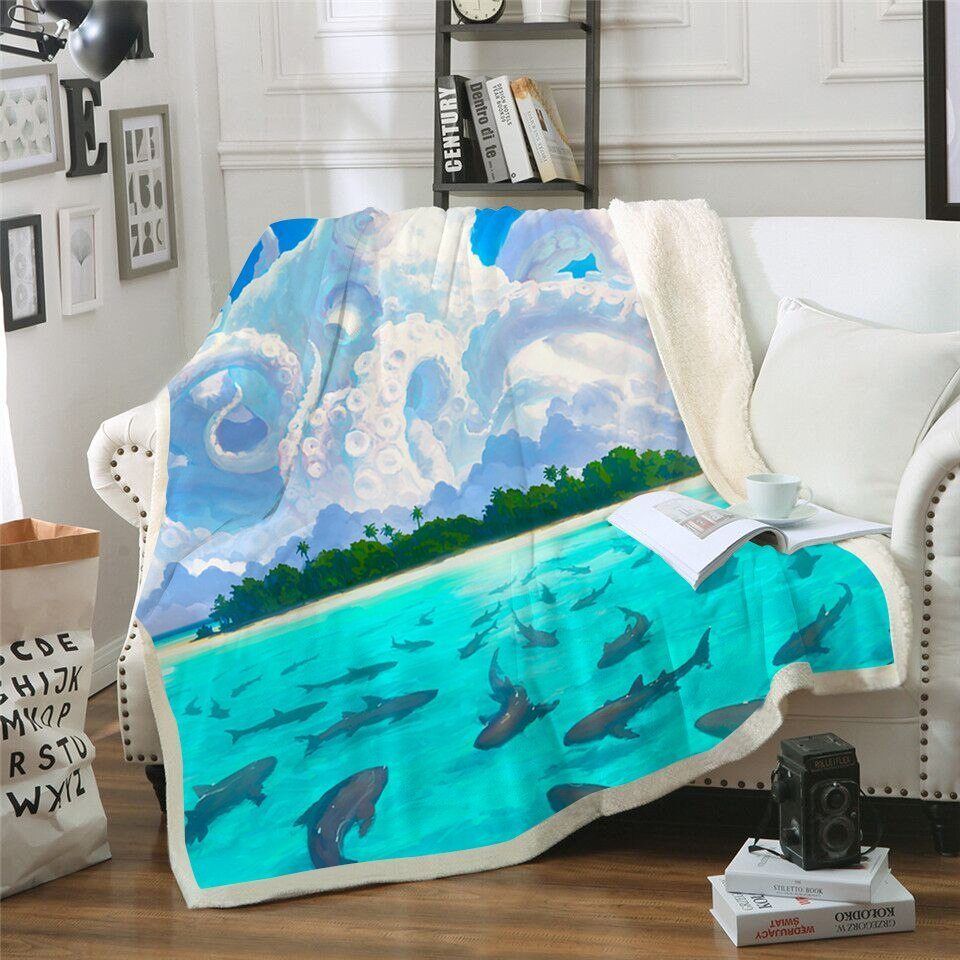 Dolphin Sherpa Fleece Blanket