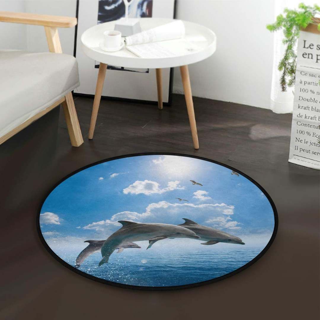 Dolphin Round Carpet