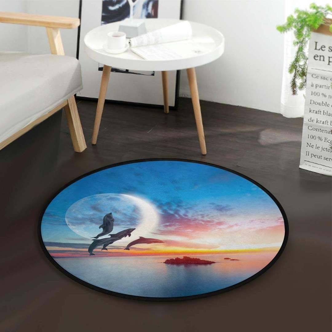Dolphin Round Carpet