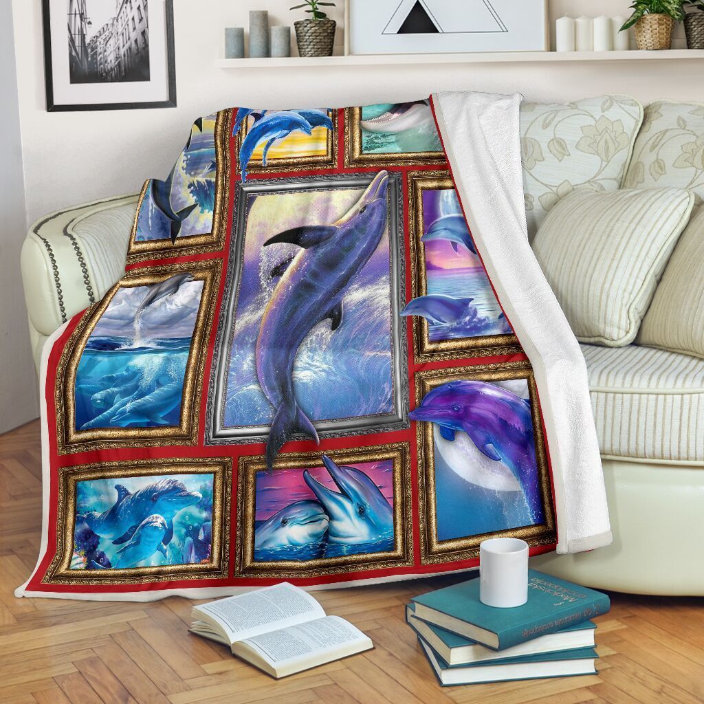 Dolphin Sherpa Fleece Blanket